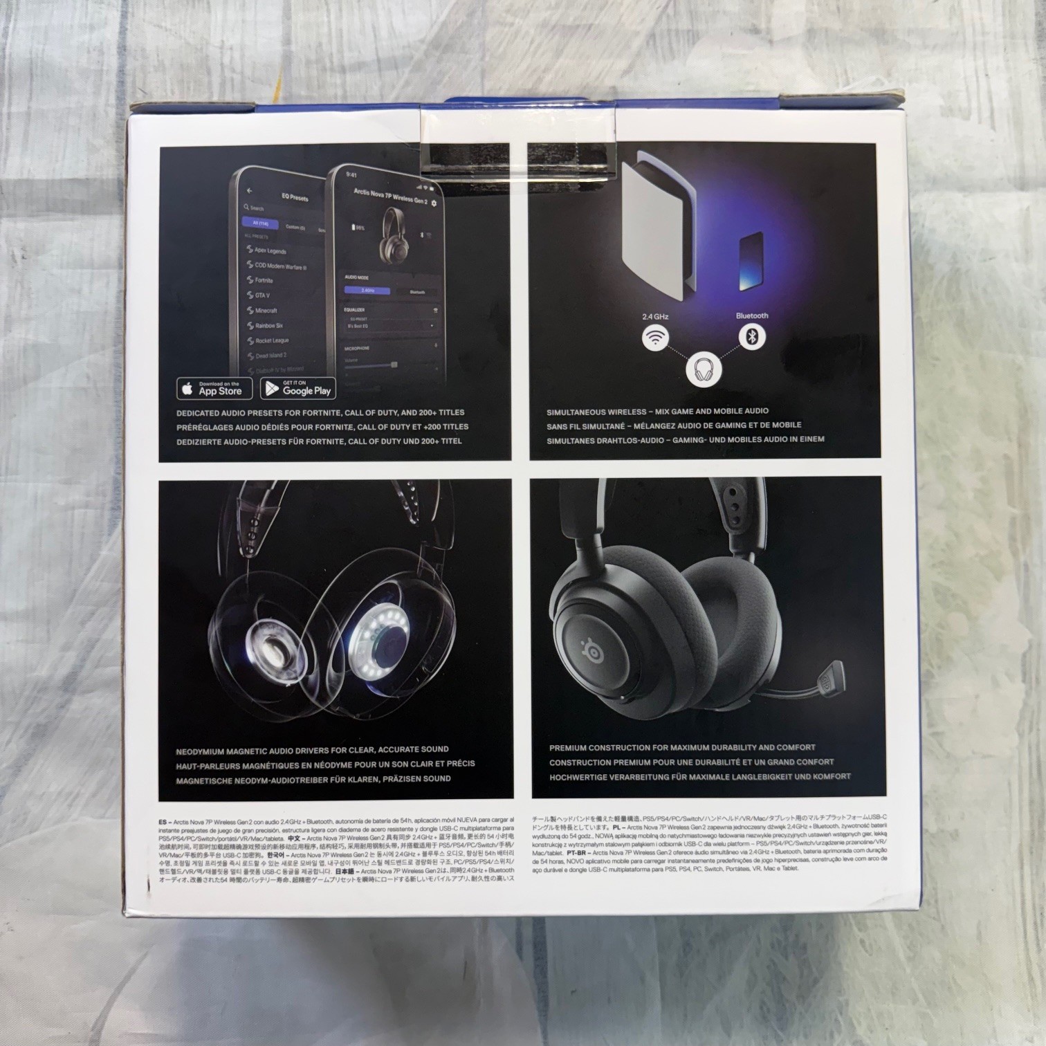 SteelSeries Arctis Nova 7P Wireless Gaming Headset GEN2, Black