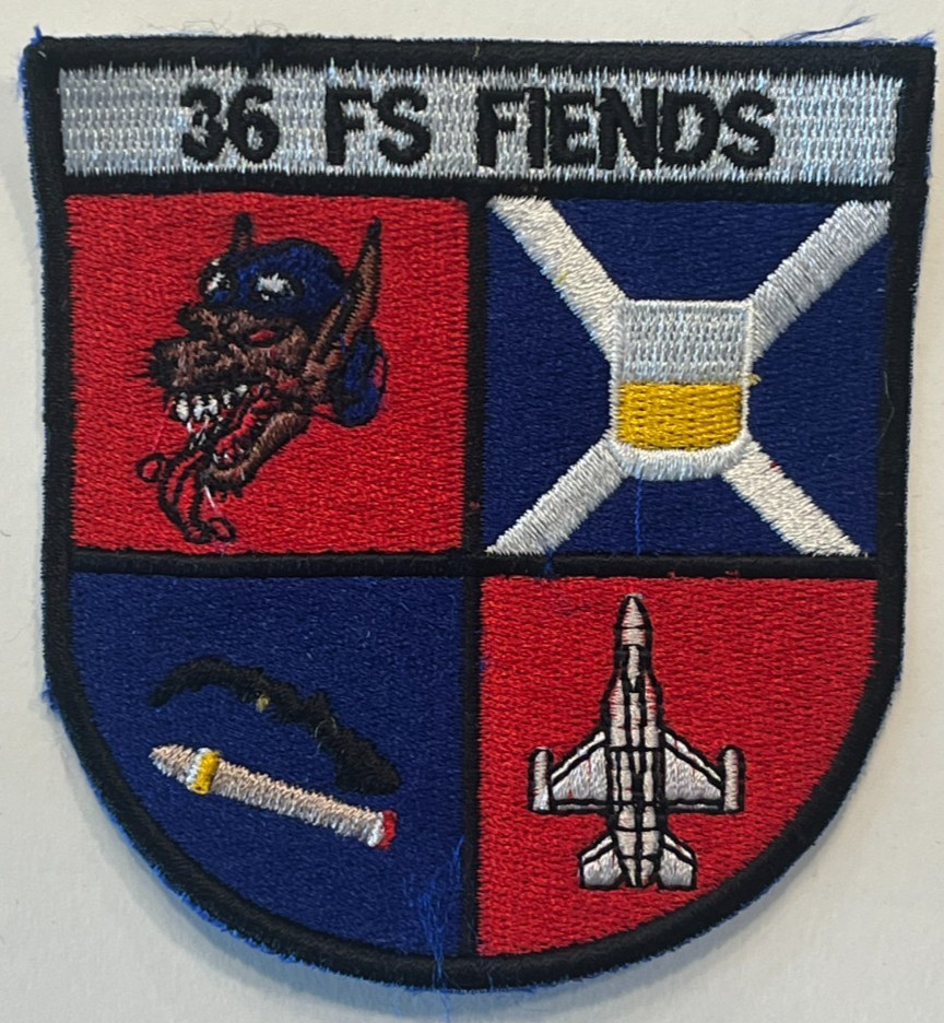 US AIR FORCE PATCH: 36th Fighter Squadron F-16 Osan Air Base, South Korea