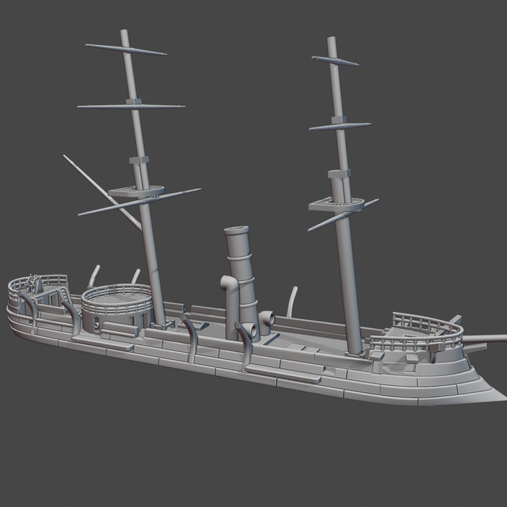 1:700th ACW Confederate/Japanese Ironclad CSS Stonewall/Kōtetsu (186