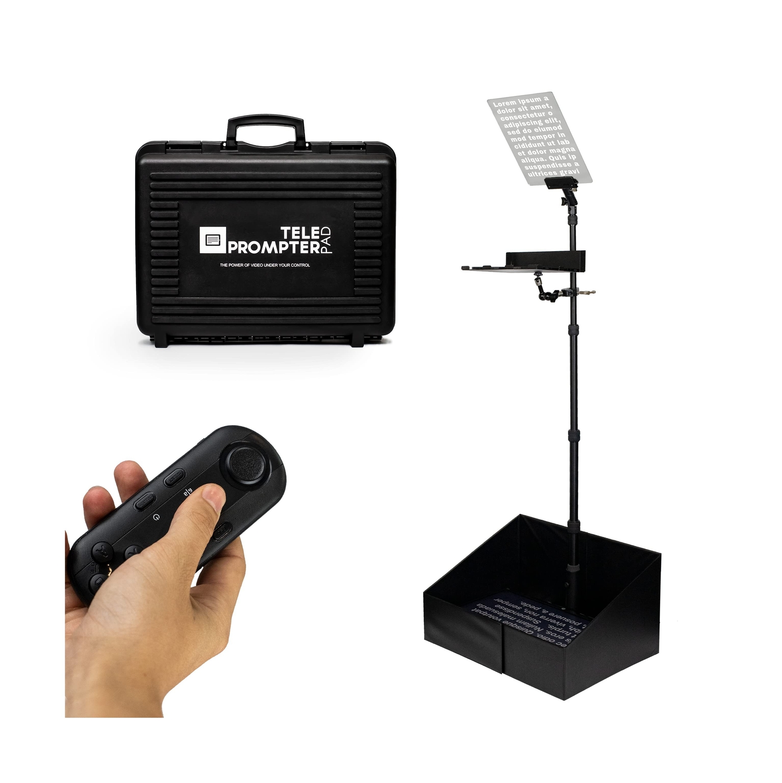 iPresent PRO Portable Presidential Teleprompter for iPad Tablet & Monitor wit...