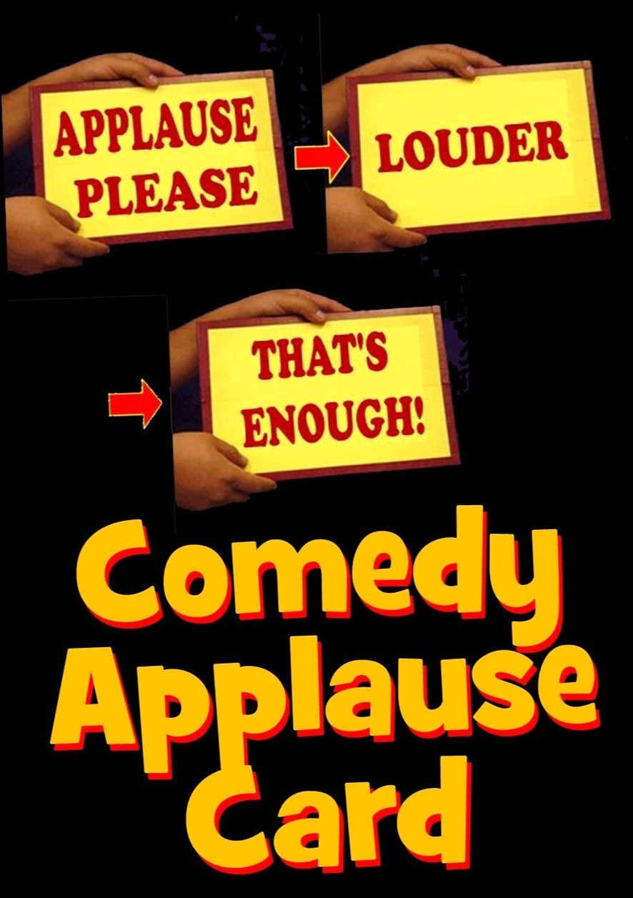 Comedy APPLAUSE CARD SIGN Stage Magic Trick Clown Gag Audience Participation