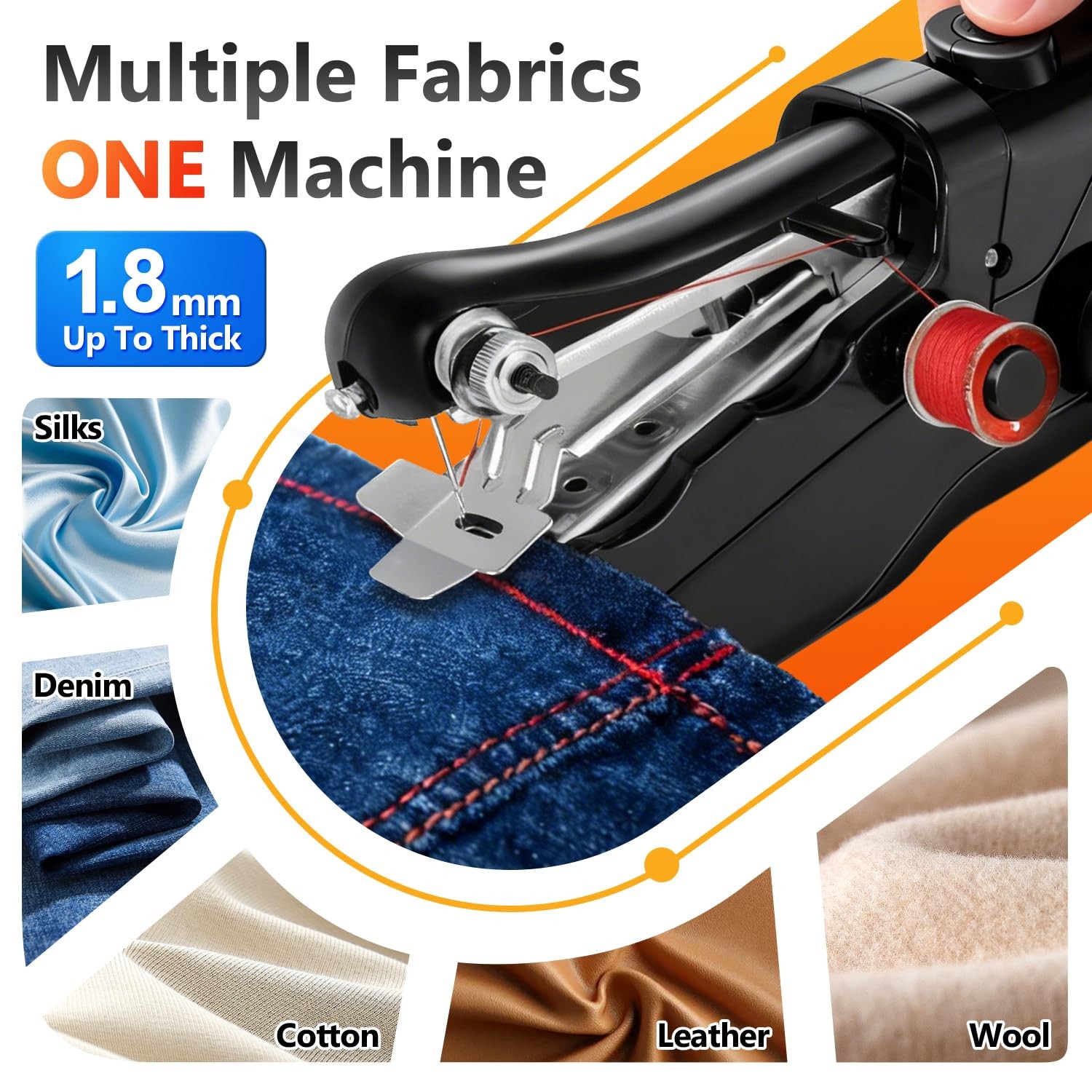 TMANI Grey Portable Sewing Machine