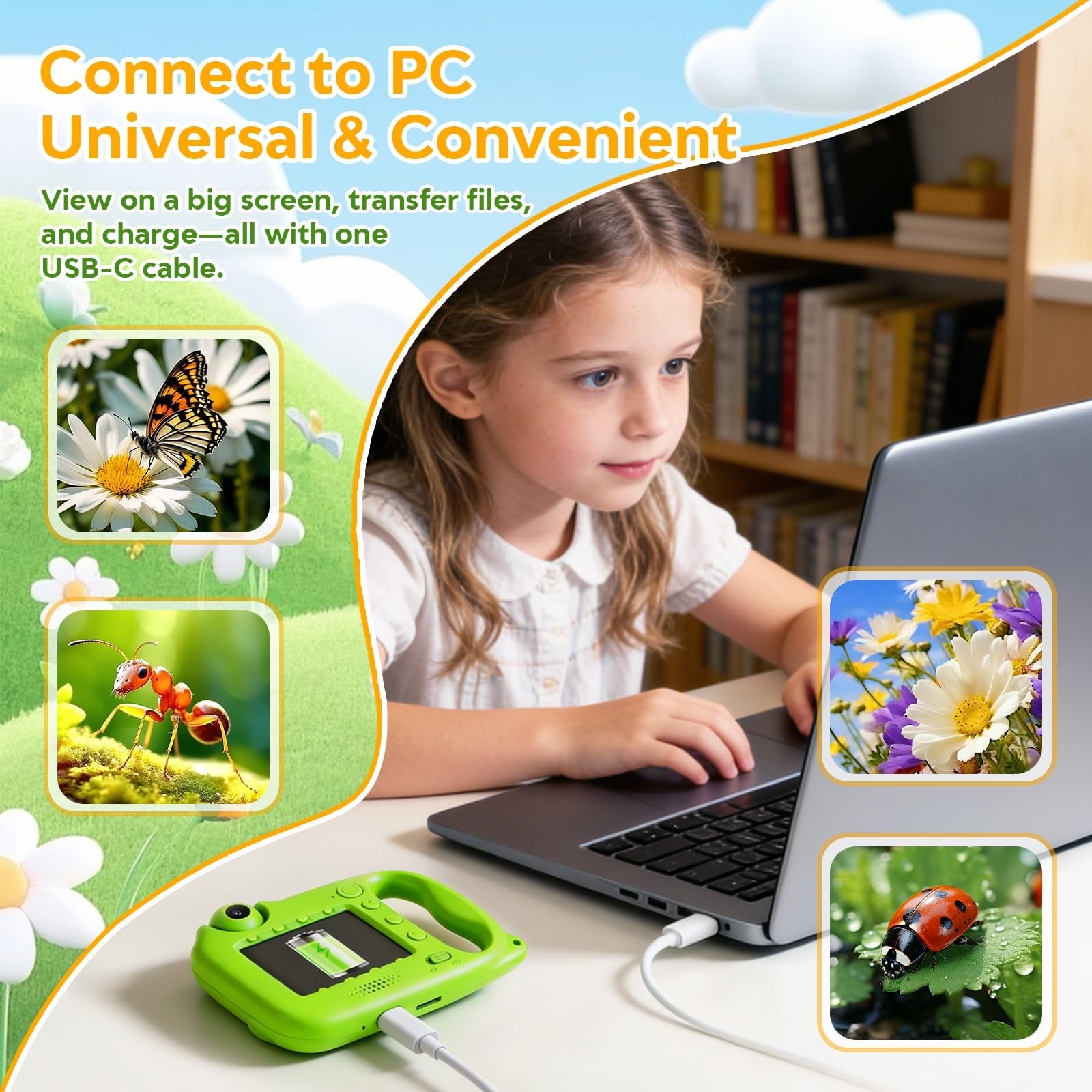 Microscope for Kids, 1000X Handheld Digital Microscope with 2.4" IPS Screen,...