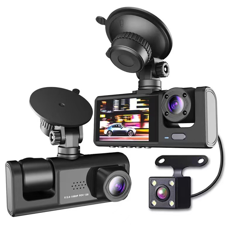 Dash Cam Front Rear Inside 1080P Night Vision G-Sensor Parking Monitor