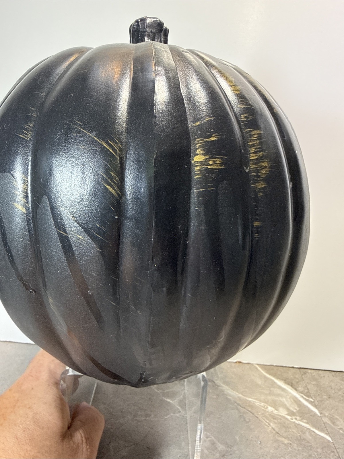 Gemmy Motion Activated Fortune Teller In Black Pumpkin Talking Color Changing 9”
