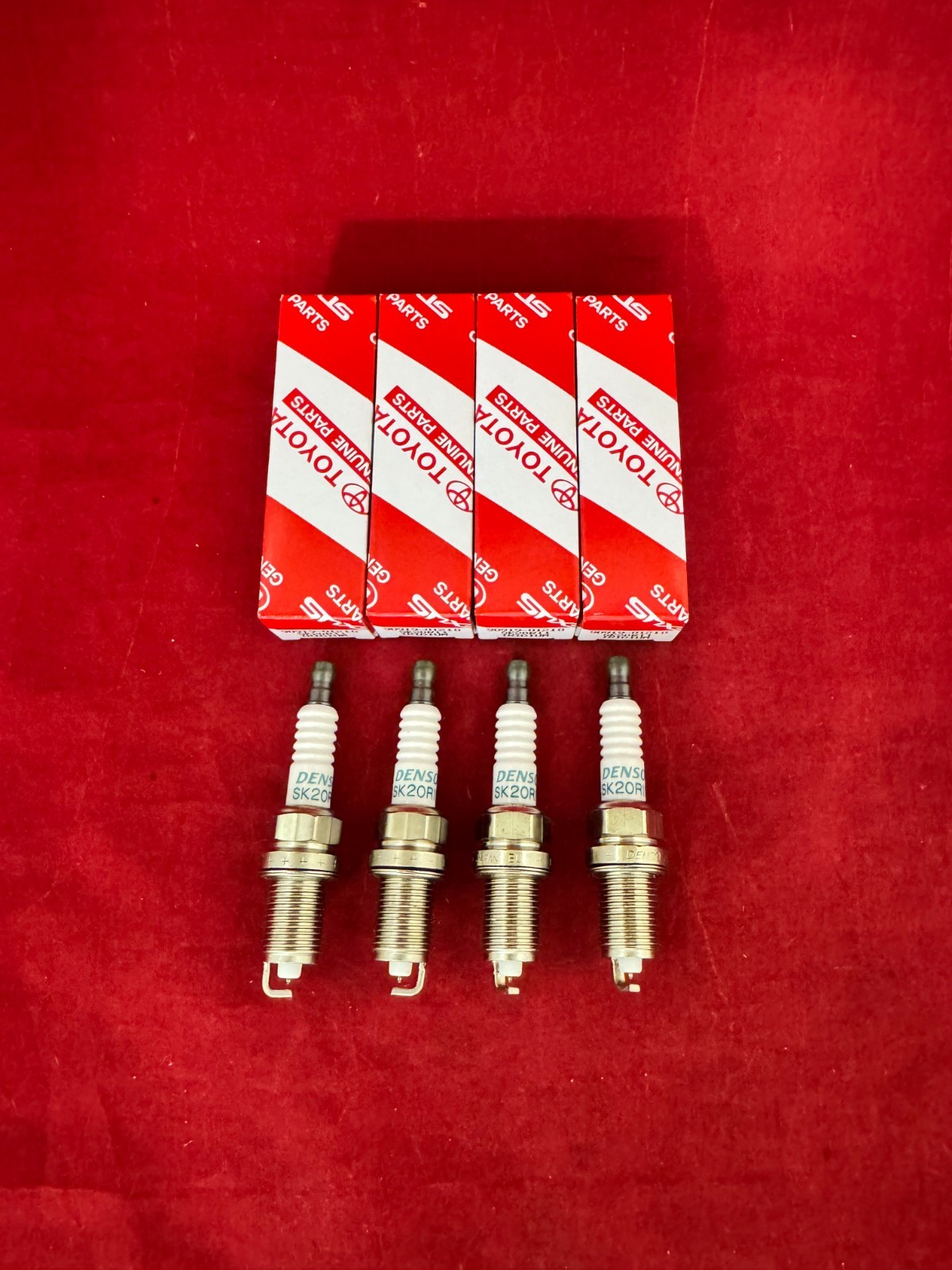 Set of 4 DENSO Iridium Spark Plugs SK20R11 3297 Fits Toyota Lexus OE#90919-01210