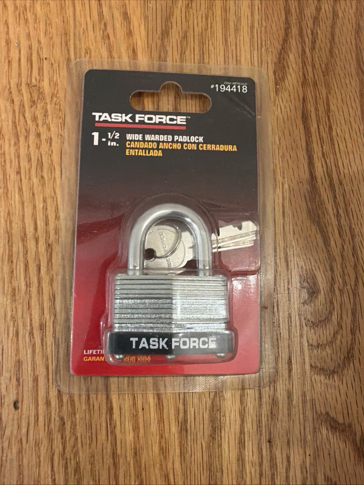 Task Force 1 /2" Steel Laminated Shackle Case Hardened Padlock Candado Ancho