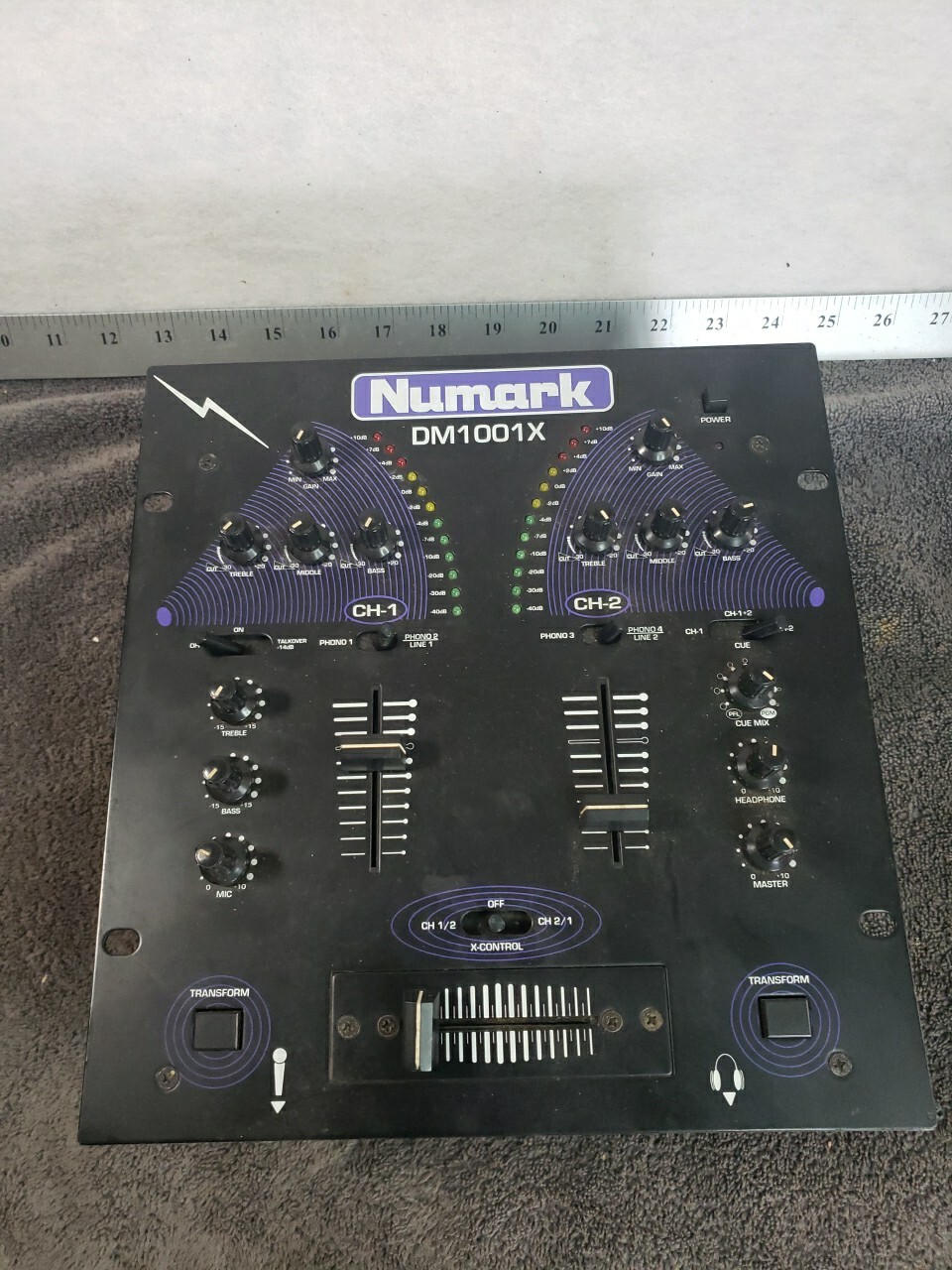 NUMARK DM1001X DJ Audio MIXER Sold As-Is FOR PARTS OR REPAIR Untested NO CORDS