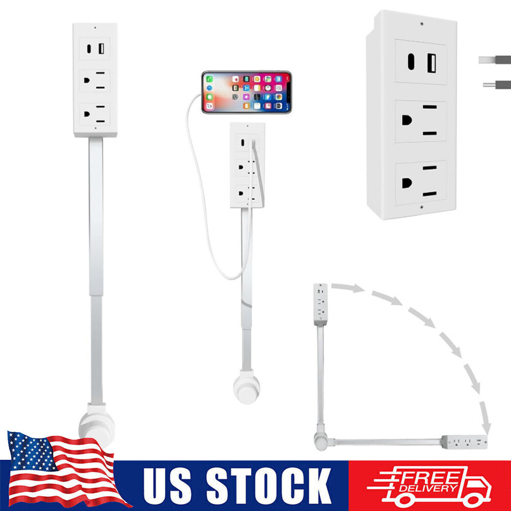 Electrical Outlet Expander Power Socket Rotating Extender Sofas Nightstands Desk