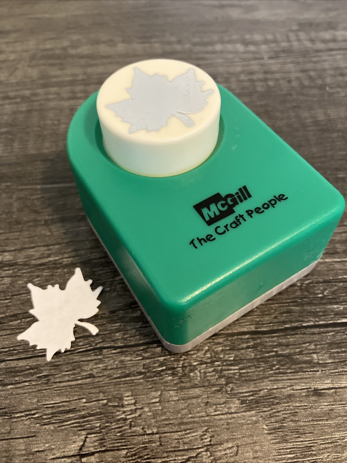 Maple Leaf Paper Punch 1.5" Shape McGill Button Style- Scrapbooking Card Making