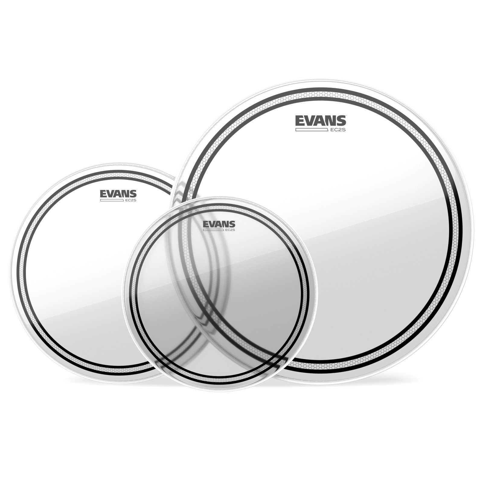 EVANS EC2 Tompack, Clear, Rock (10 inch, 12 inch, 16 inch)