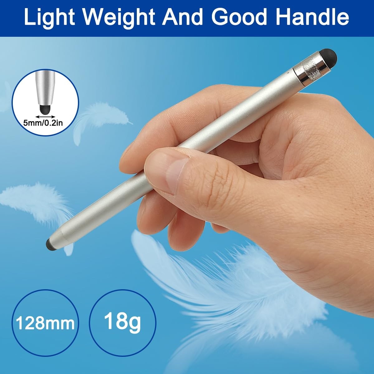 2PCS Stylus Pen Touch Screen Rubber Tip Styluses For iPad Tablet Android Phone