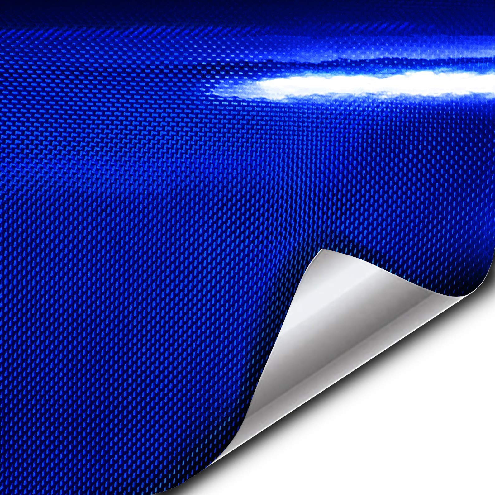 VViViD+ Holographic Chrome Weave Carbon High-Gloss Vinyl Car Wrap (1ft x 5ft,...