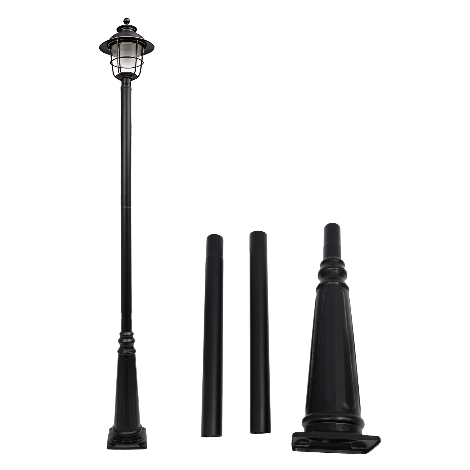 2.4m European Light Post,Split-Type Light Post,Floorstanding Outdoor Light Post
