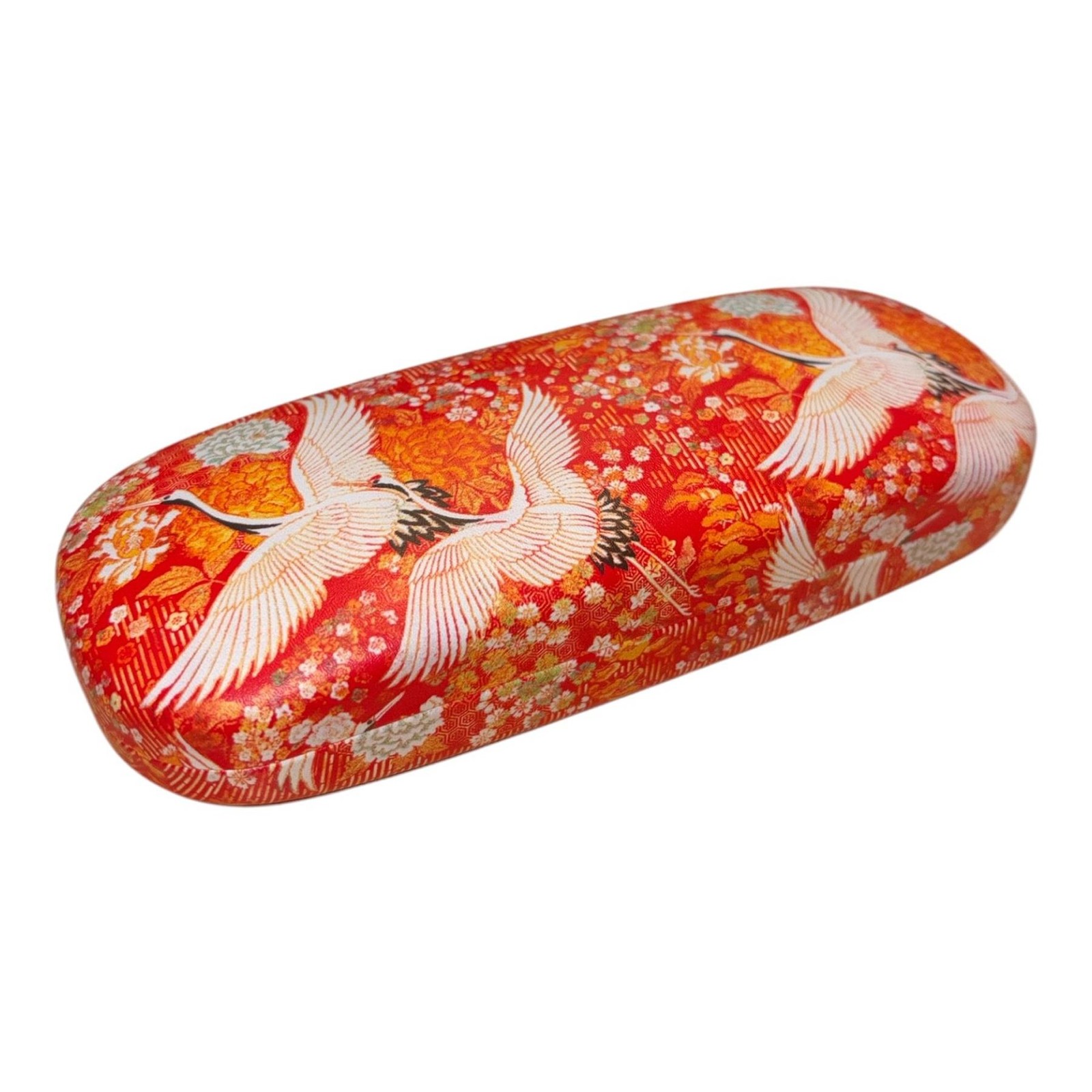 Kimono Cranes Hard Shell Glasses Case with Matching Lens Cloth 16.5 x 6 x 3cm