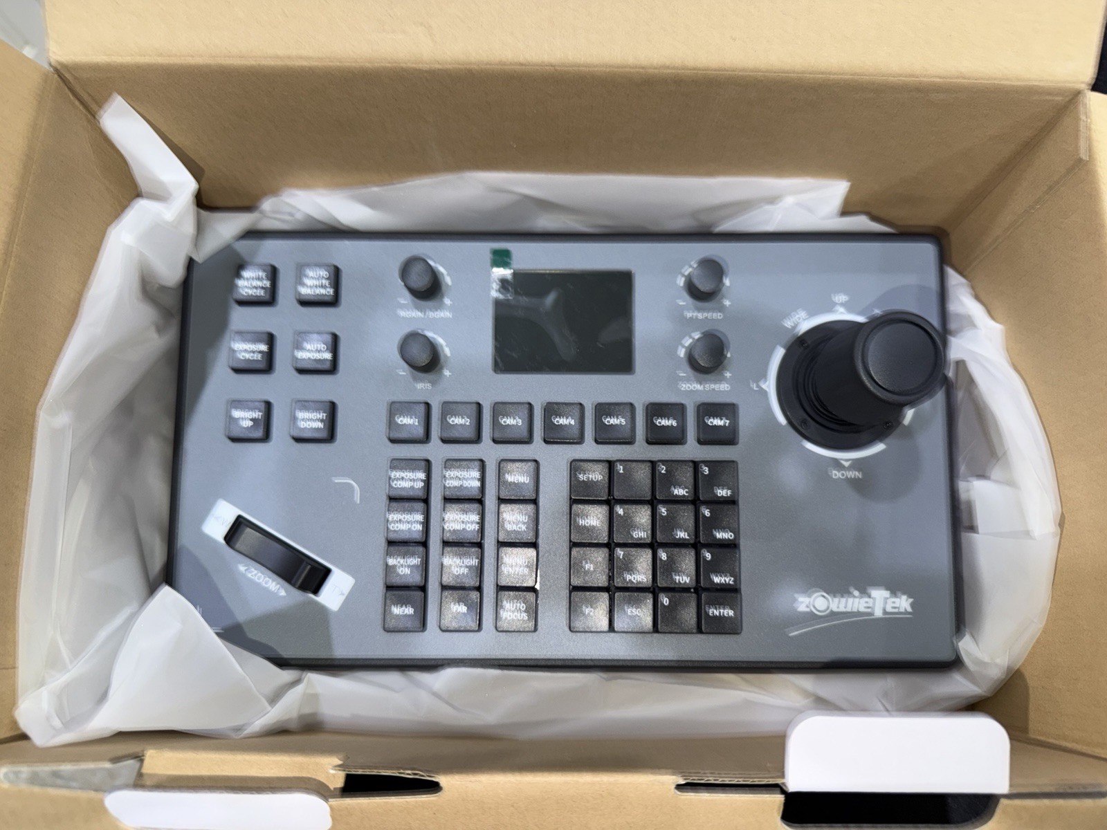 ZowieTek Universal IP PTZ Camera Controller Keyboard 3D Joystick 90950-221 NEW