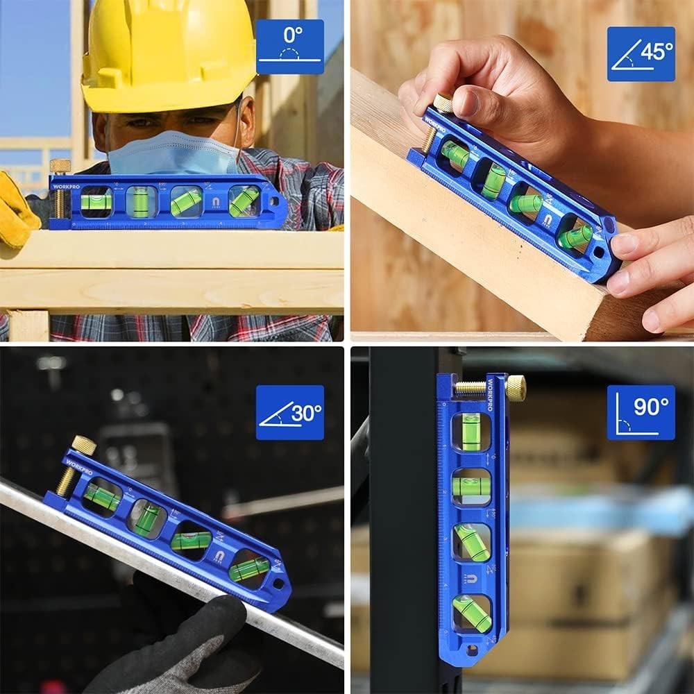 Professional 6.3-Inch Magnetic Level with Dual Measurement Scales and Vials