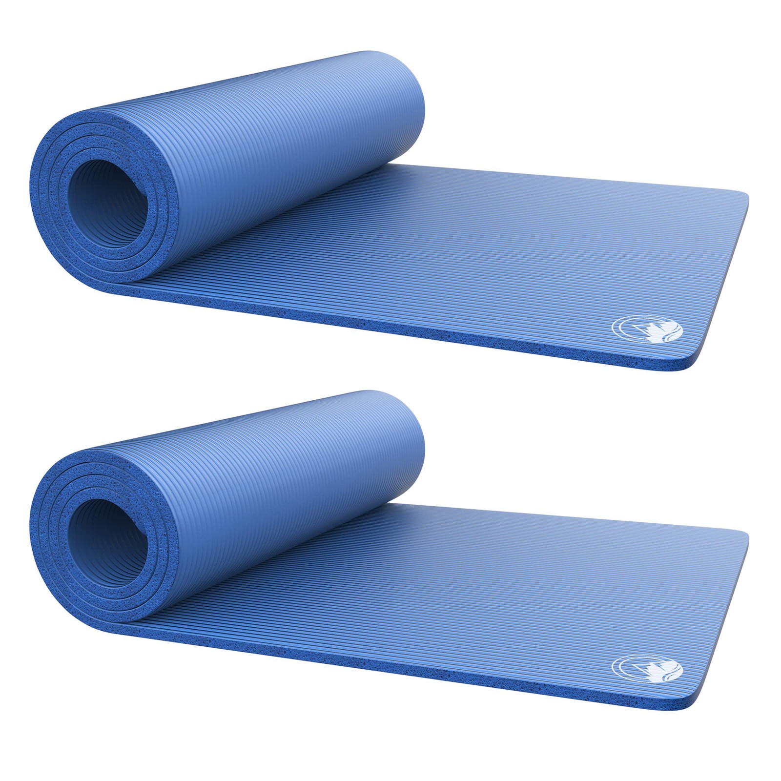 Set of 2 Foam Sleeping Mats for Camping – 0.5-Inch Waterproof 72" x 24", Blue