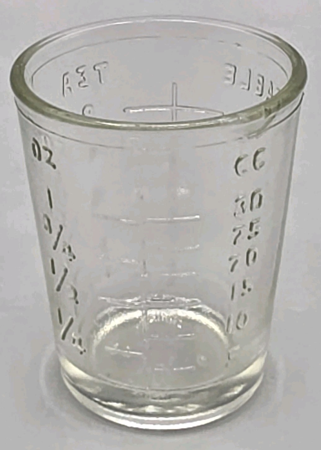 VINTAGE Armstrong Cork Co. Glass Medicine Dose Measuring Cup OZ, CC, TSP & TBSP