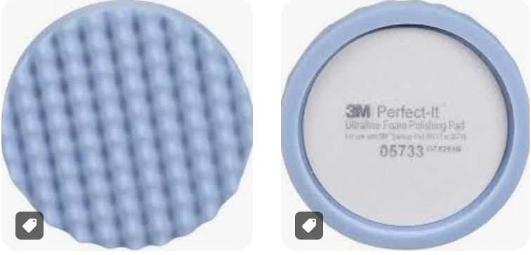 3M 05733 Perfect-It Ultrafine Single-Sided Polishing Pad 1/bag, 8", Hookit