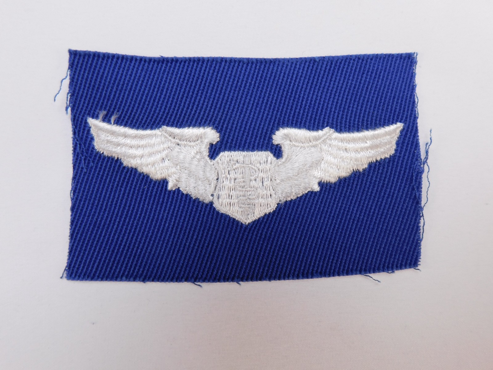 US Air Force USAF Basic Flight Surgeon Wings Royal Blue Twill Patch Cut-Edge