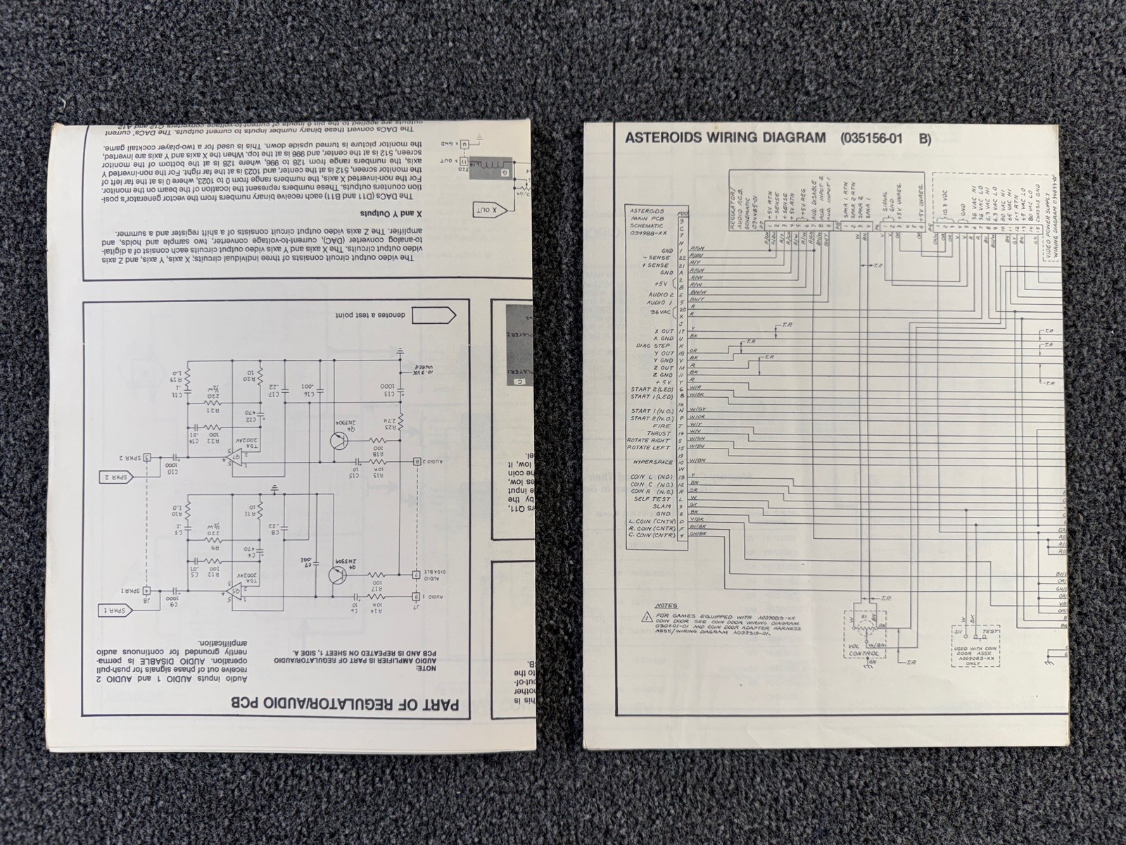 Atari Asteroids Arcade Video Game Manual Schematics Parts ORIGINAL