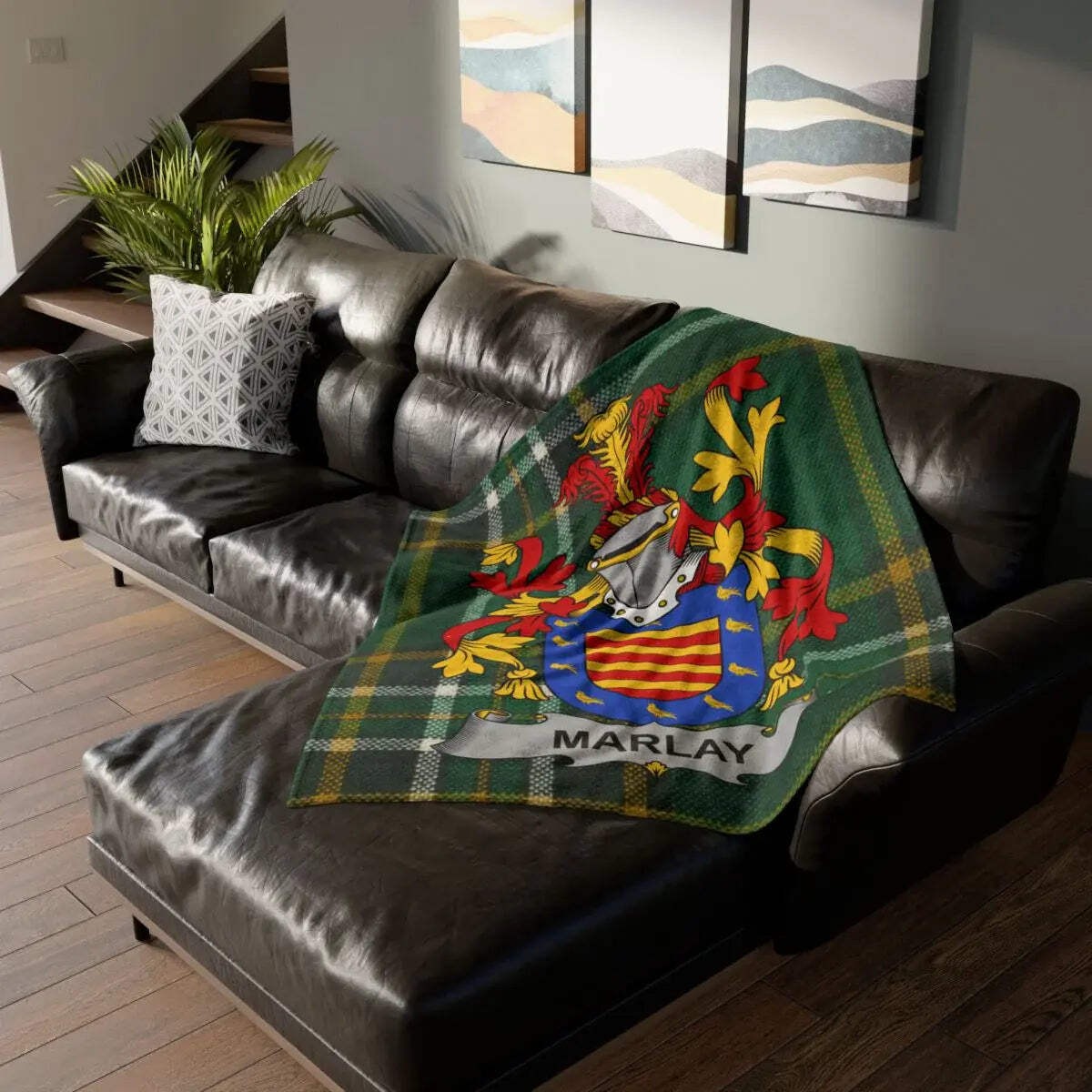 Marlay Family Crest Irish Blanket