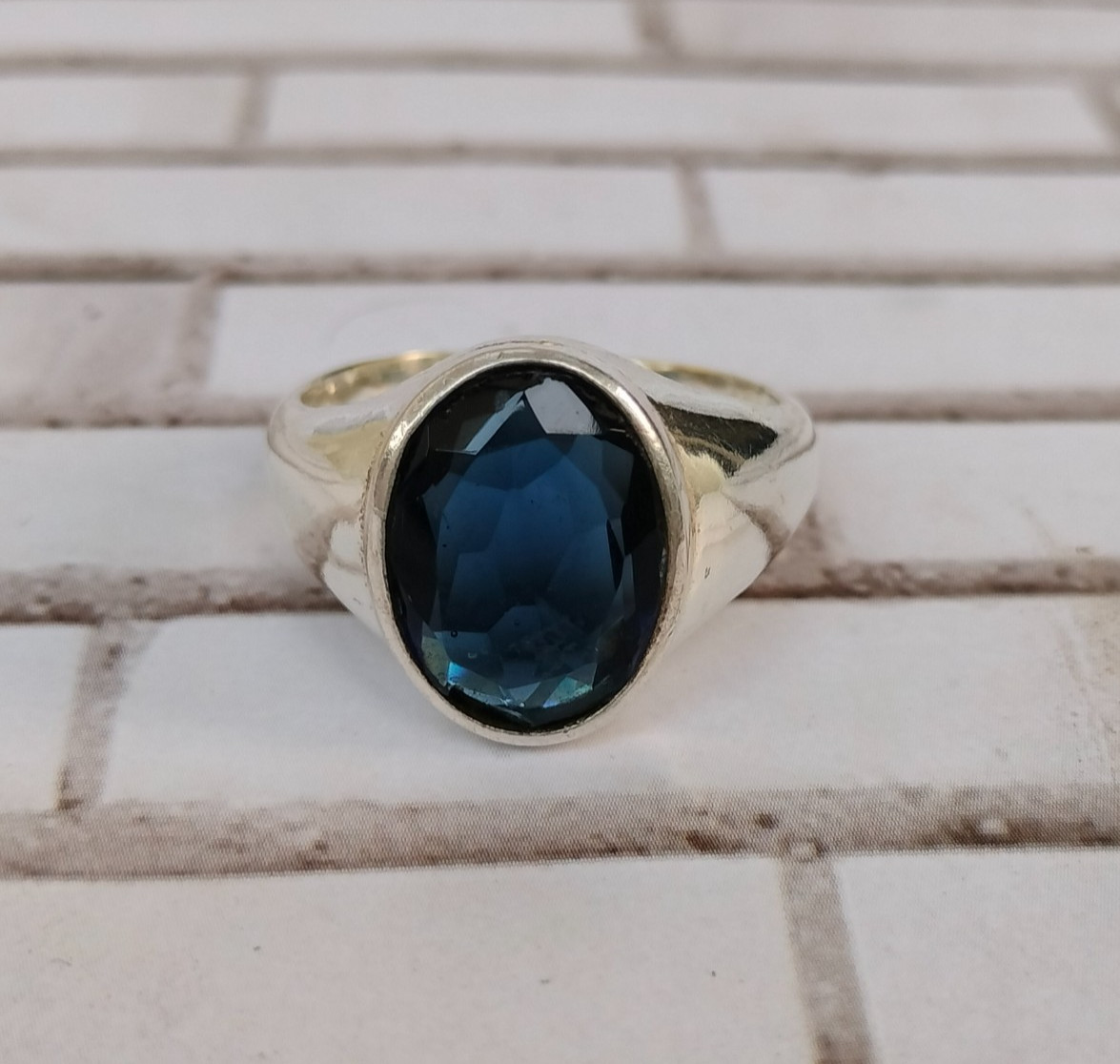 Gemstone Blue Sapphire 925 Sterling Silver Ring Handmade Jewelry All Size AK 205
