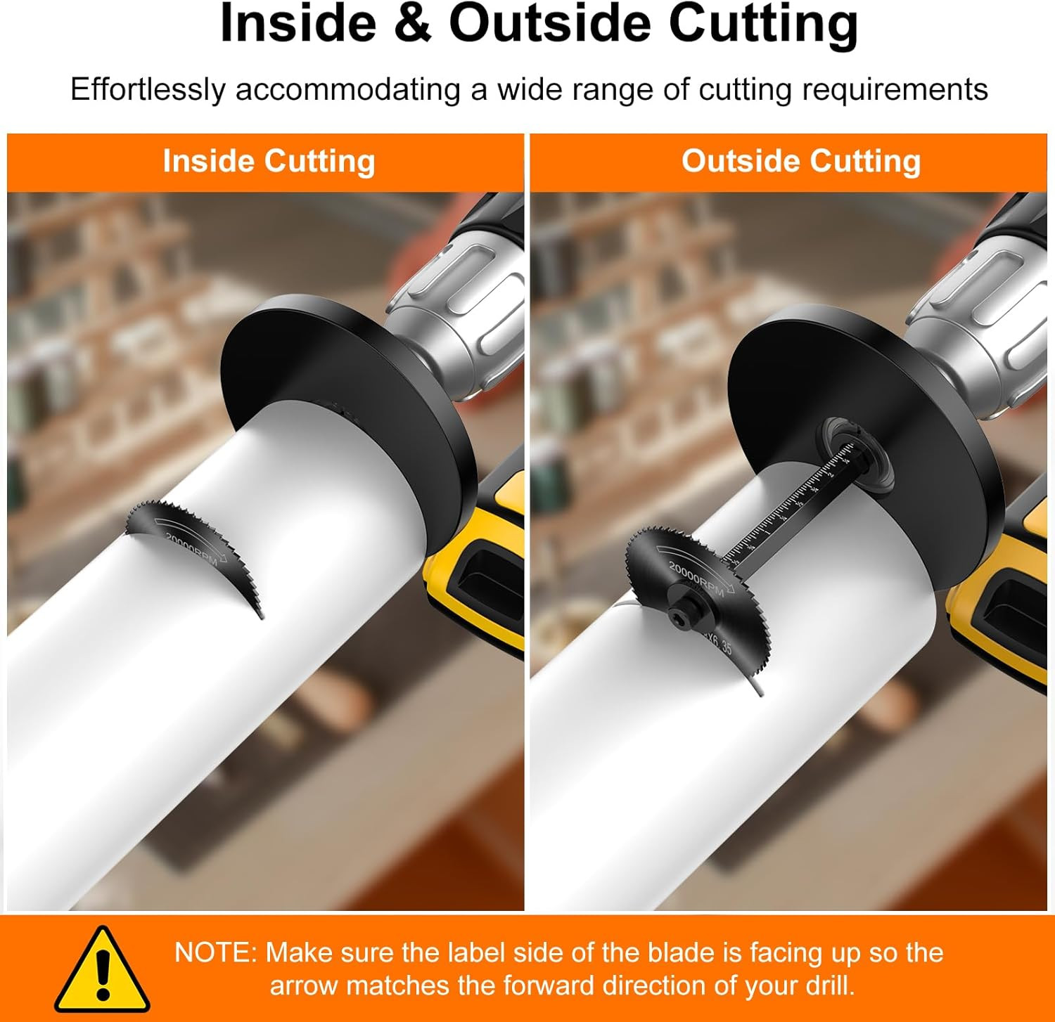 Inside Pipe Cutter for PVC Pipe Cutter Tool Set with Scale....