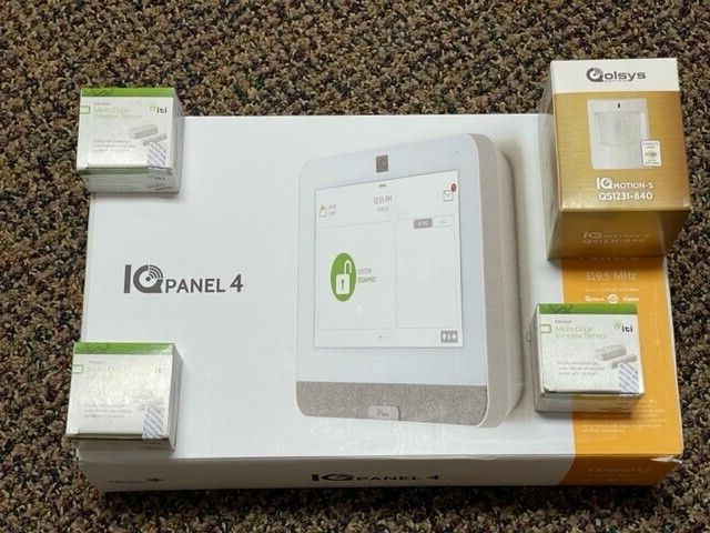 Qolsys IQ-4  PowerG, 7" Verizon  IQP4001 3 DOOR KIT+ 6 MONTHS ALARM MONITORING