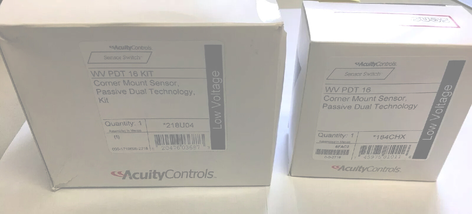 Acuity Controls - Sensor Switch WV PDT 16 R corner mount kit