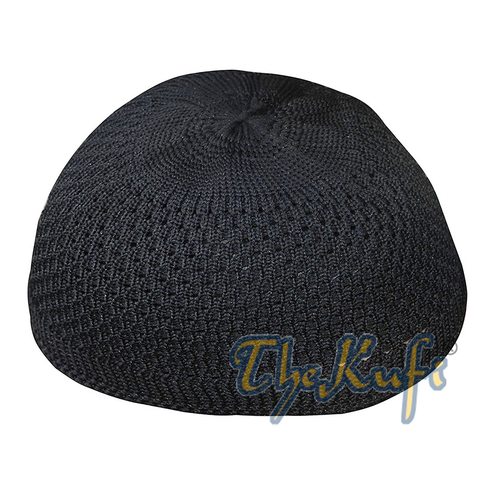 SALE! BLACK KUFI SKULL CAP | Nylon Stretchy Muslim Prayer Beanie Hat Sizes SM-4X