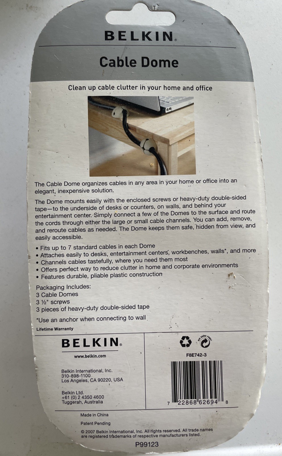 Belkin Cable Dome 3-Pack Cable Management