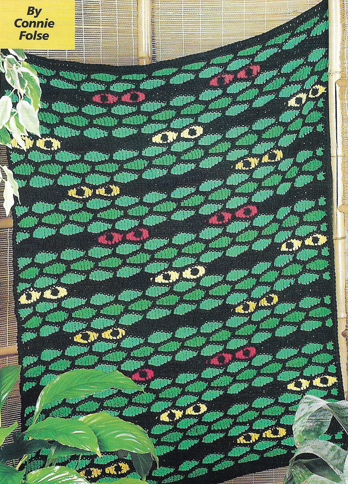 Jungle Eyes Afghan crochet pattern instructions