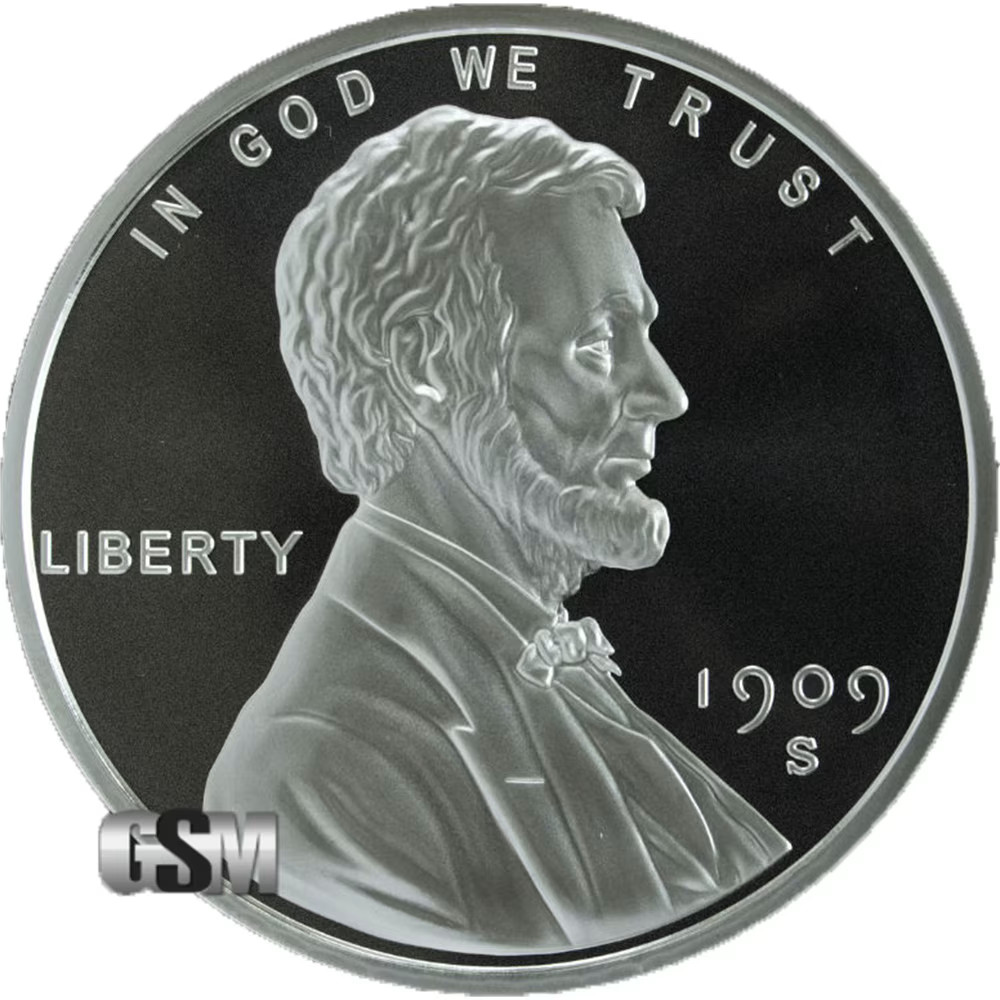 Silver - 5 oz Lincoln Wheat Cent Round