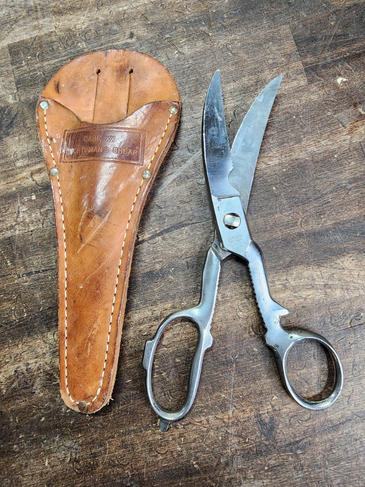 Vintage Multi Functional Stainless Steel Kitchen Shears Serrated 4" Blade ITALY