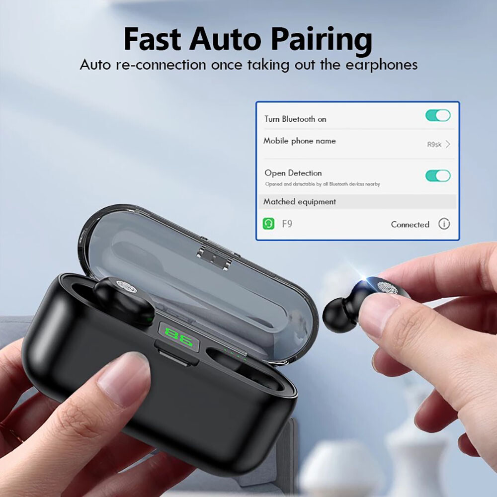 Wireless Earbuds for iphone Samsung Android Bluetooth Earphone IPX7 Waterproof