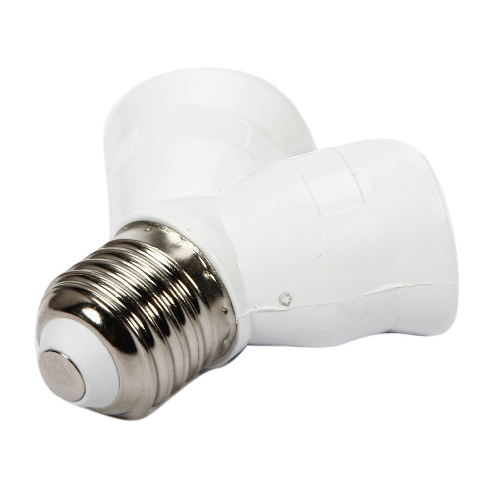 3pcs 2 in 1 Light Socket Splitter Adapter for E26/E27 medium base