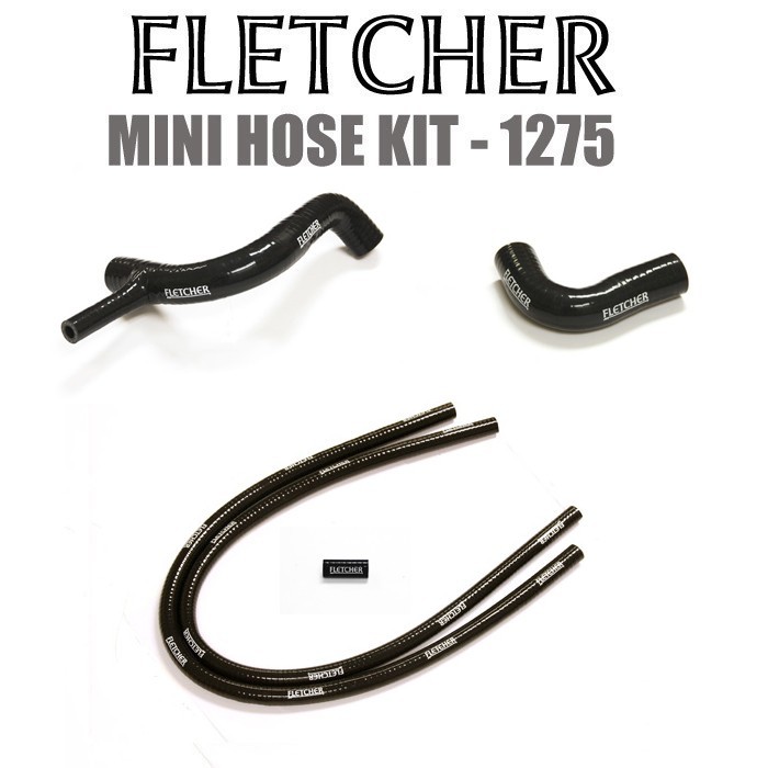 FLETCHER CLASSIC MINI 1275 - 68-89 SILICONE HOSE KIT BLACK X3018b/e/k/n/