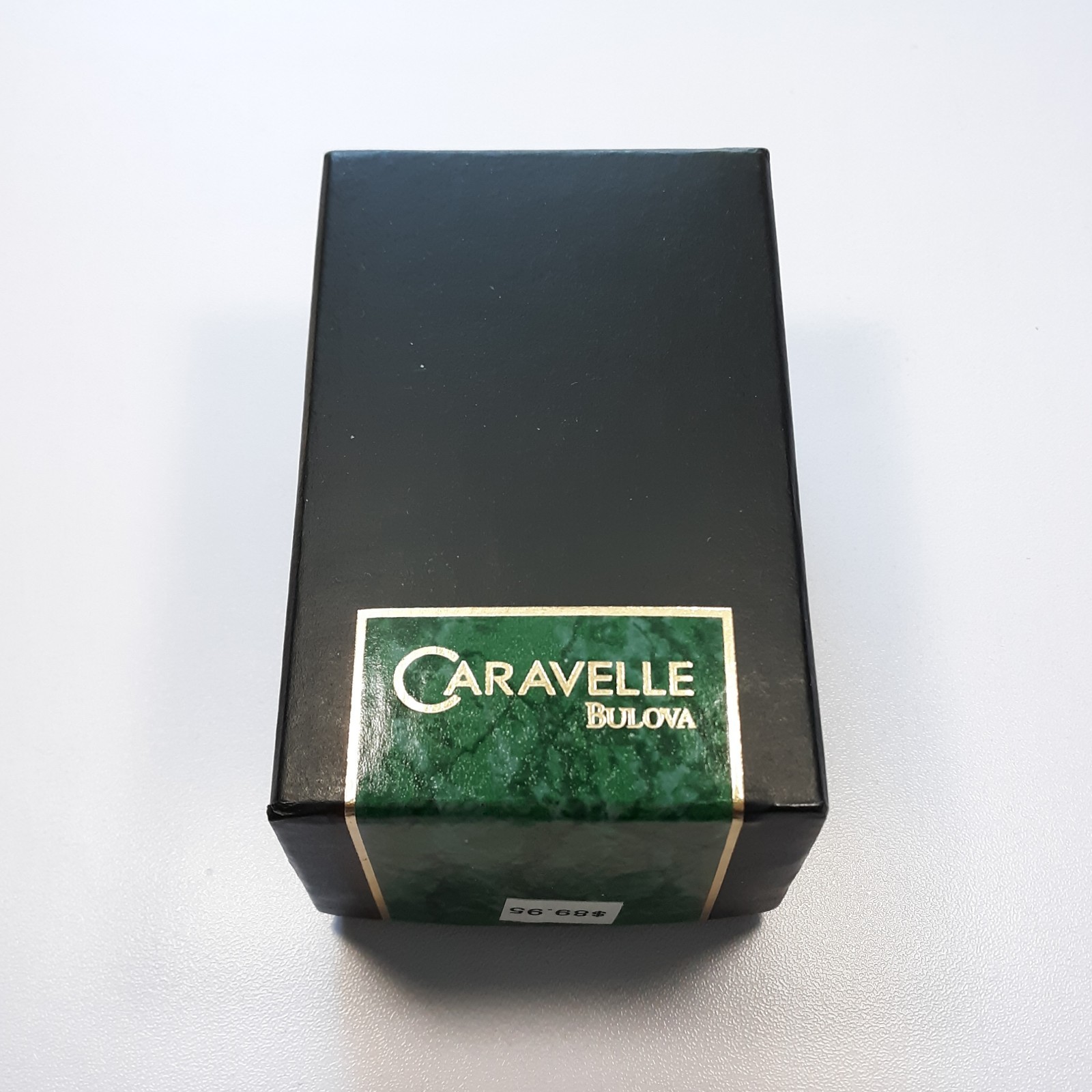 Caravelle Bulova Black Green Watch Box Book Presentation Display Storage Case