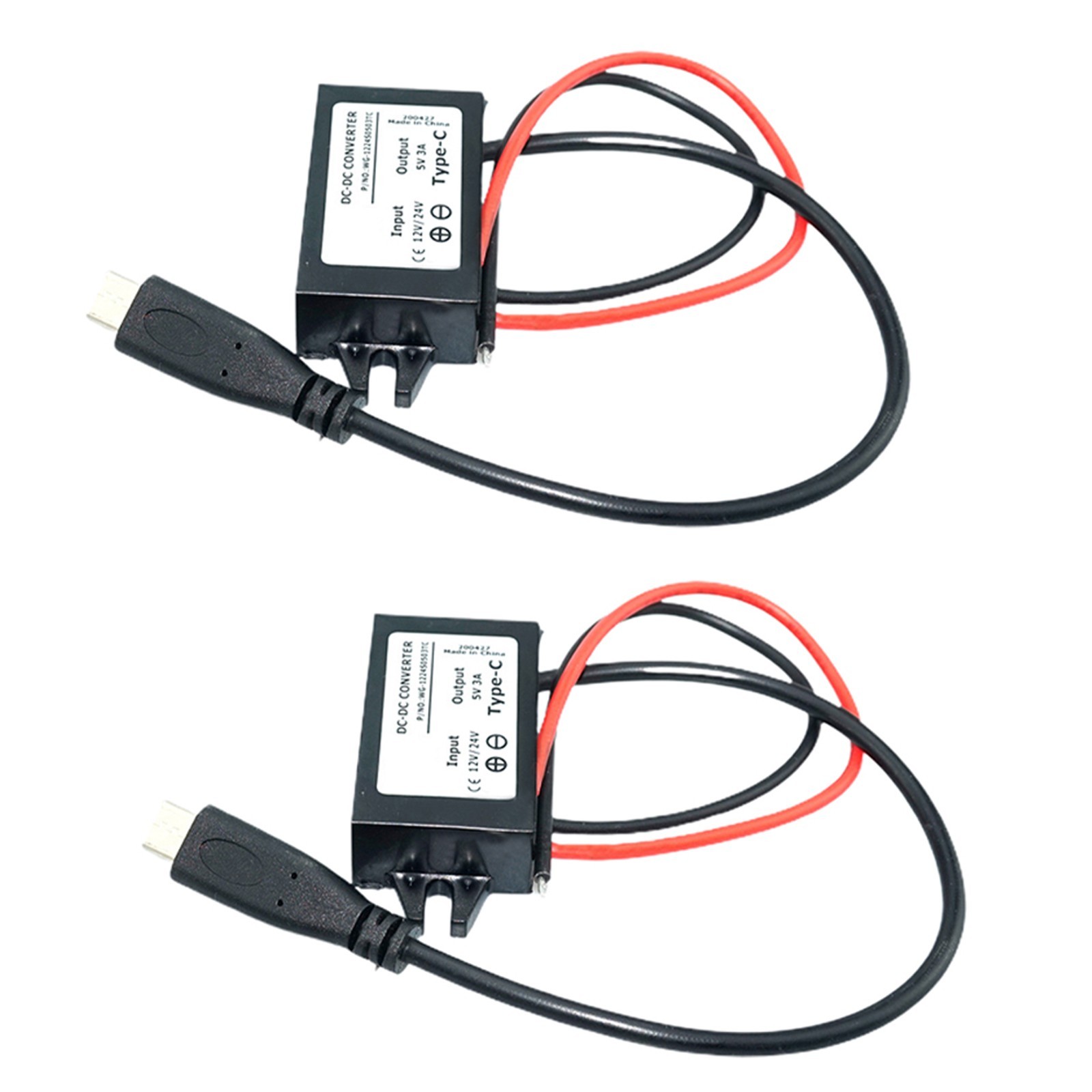 2 PCS Waterproof USB C DCDC Power Adapter for Converting DC Voltage to USB