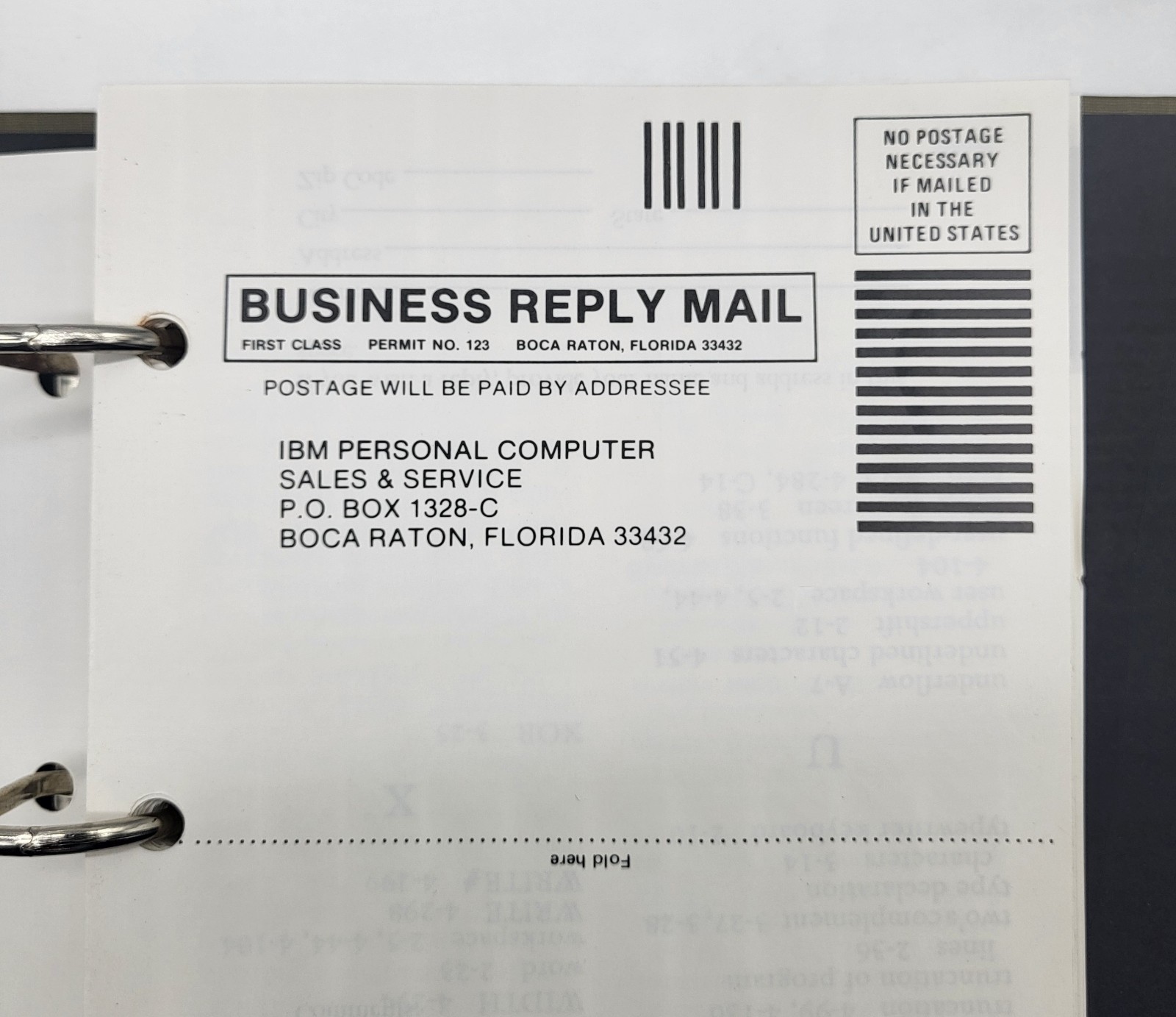 IBM BASIC by Microsoft Corp Reference Library Binder Slipcase 6025010