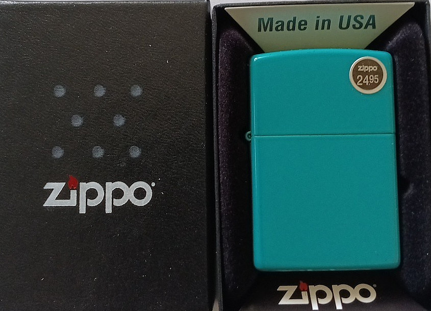 Zippo Lighter Flat Turquoise 49454/#18