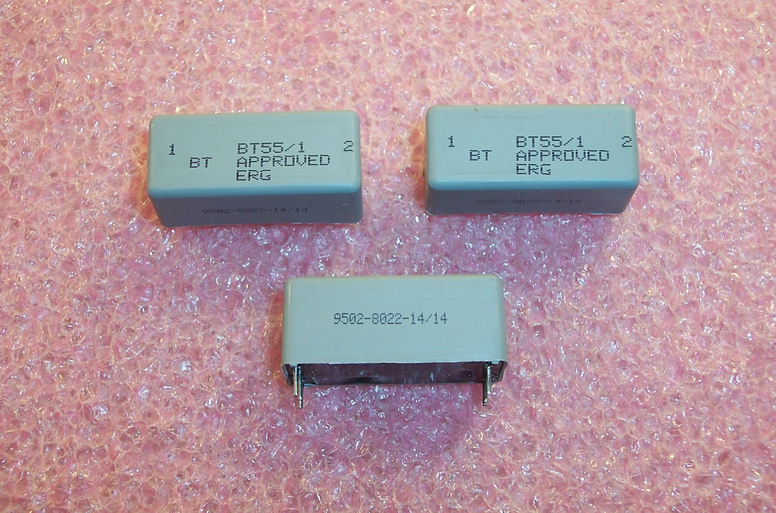 QTY (5) BT55/1 ERG TELEPHONE LINE CURRENT SENSING REED RELAYS NOS