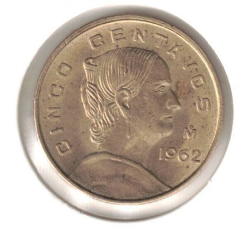 1962 Mexico Uncirculated Five Centavo Coin