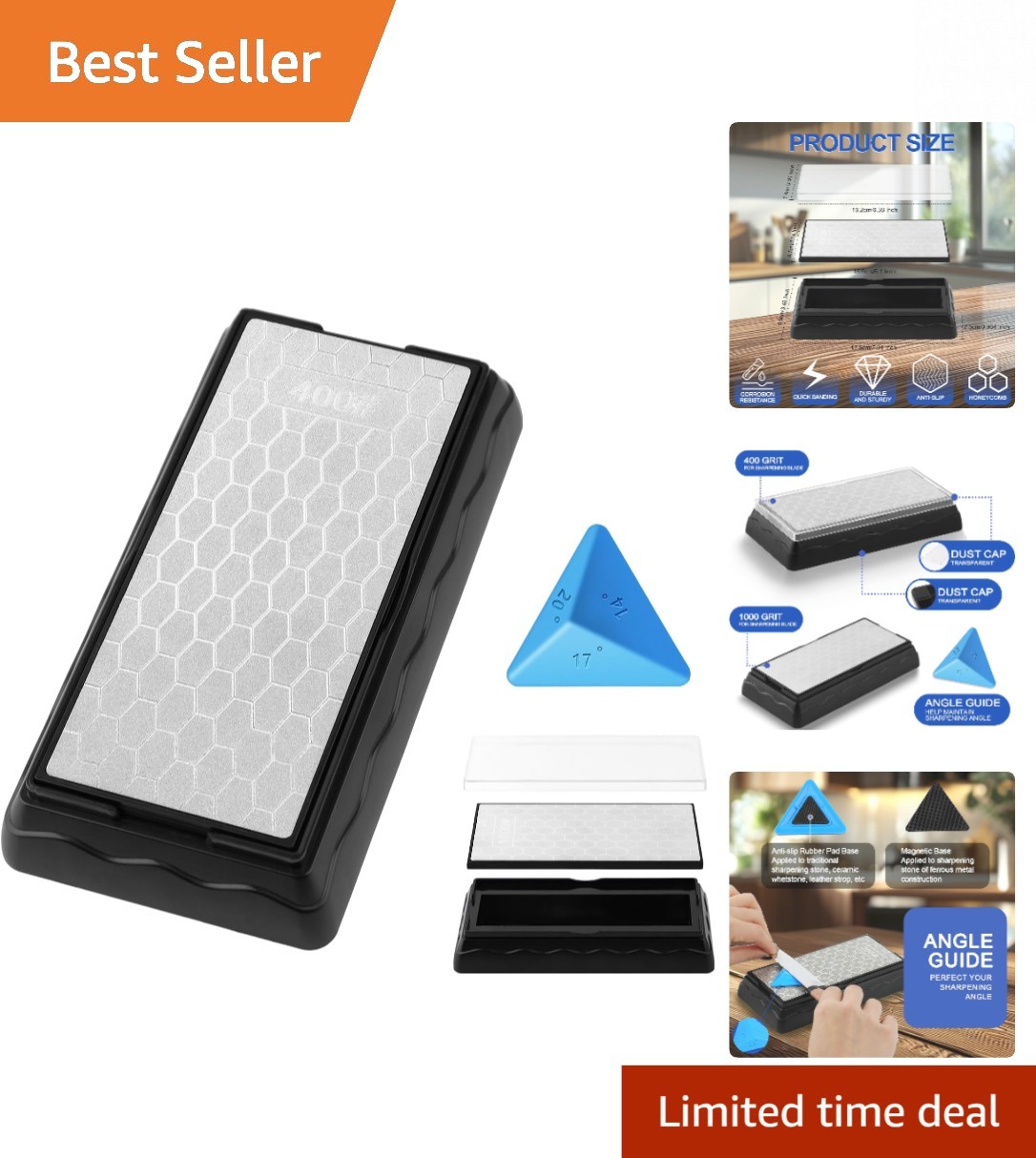 Honeycomb Design Double-Sided Diamond Sharpening Stone for Superior Performance