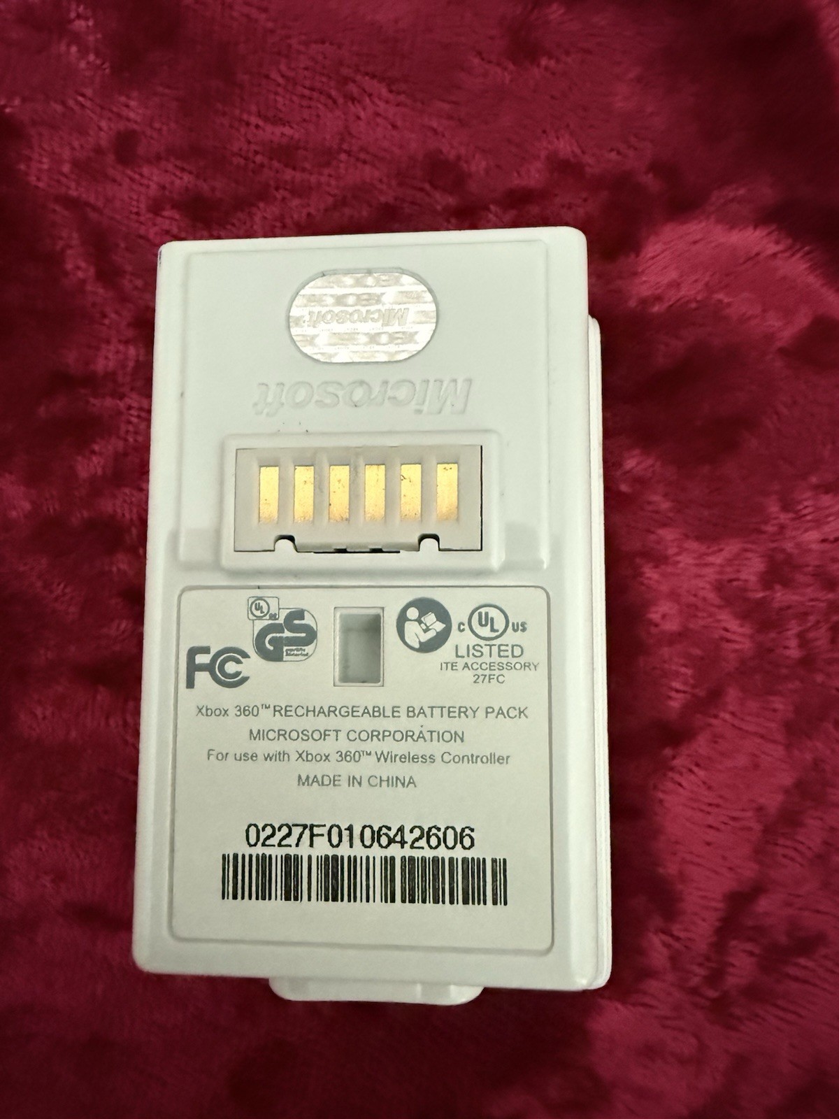 Official Microsoft Xbox 360 White Rechargeable Battery Pack Controller OEM
