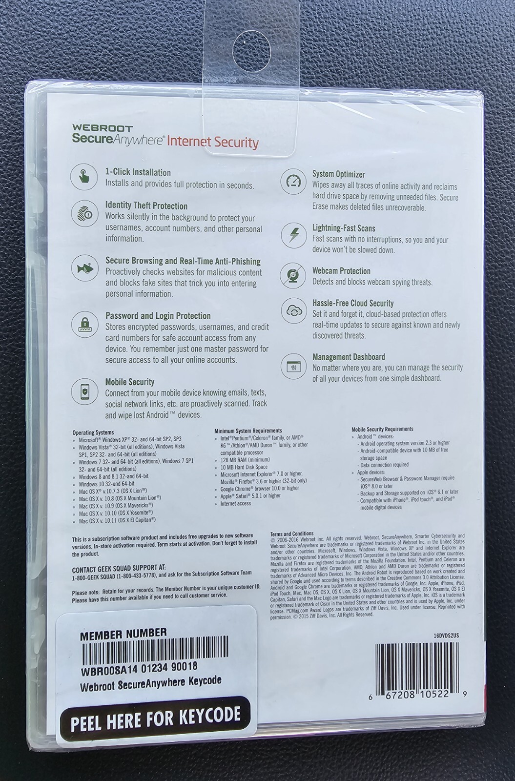 Webroot SecureAnywhere Internet Security Full Version for Windows/Mac Sealed