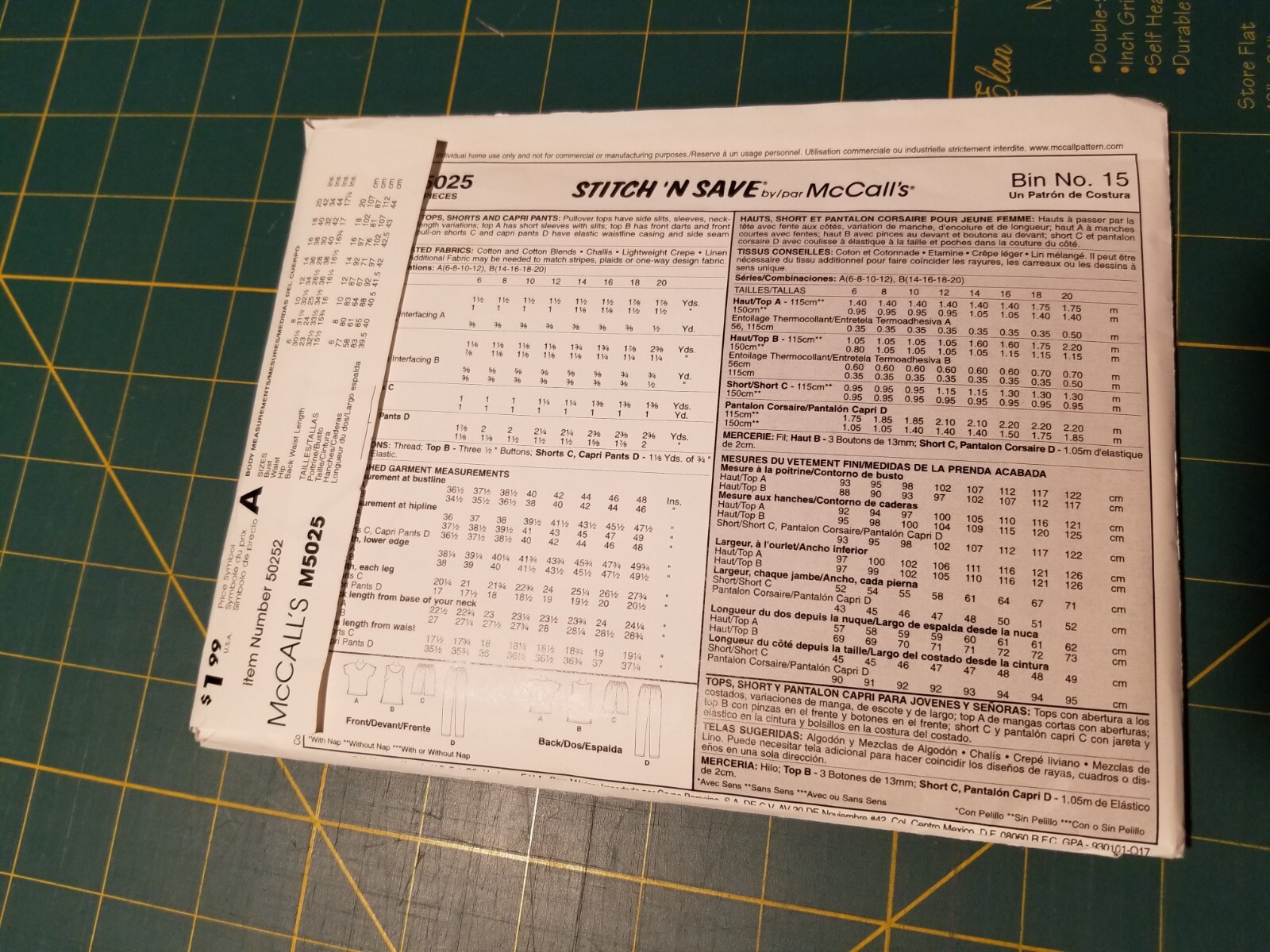 Easy stitch'n save M5025 by McCall's