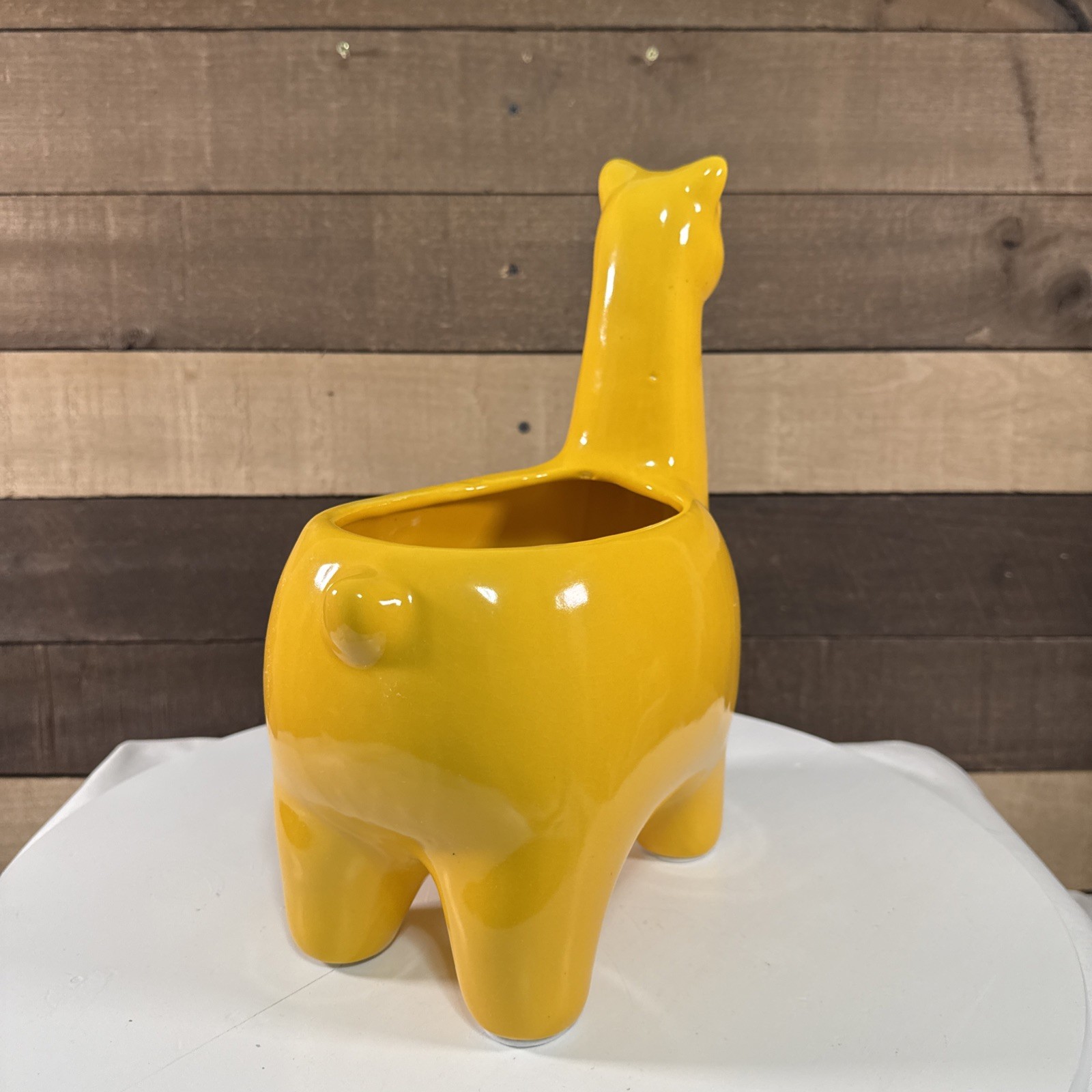 Beautiful Large Yellow Alpaca Planter